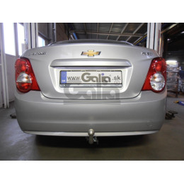 C063A GALIA Полностью оцинкованный фаркоп на Chevrolet Aveo седан 2012-2015. Подрозетник убирается за бампер. Тип шара: A. Без выреза бампера. Нагрузки: 1100/50 