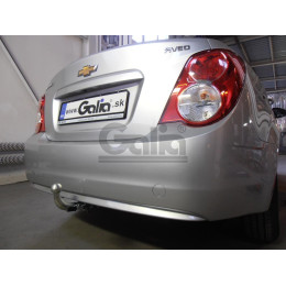 C063A GALIA Полностью оцинкованный фаркоп на Chevrolet Aveo седан 2012-2015. Подрозетник убирается за бампер. Тип шара: A. Без выреза бампера. Нагрузки: 1100/50 