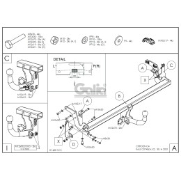 C074C GALIA Полностью оцинкованный фаркоп на Citroen C4 хетчбек 2020-. Тип шара: C (горизонтальный съемный). Невидимый вырез бампера. Нагрузки: 1400/75 кг, ма