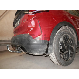 C074C GALIA Полностью оцинкованный фаркоп на Citroen C4 хетчбек 2020-. Тип шара: C (горизонтальный съемный). Невидимый вырез бампера. Нагрузки: 1400/75 кг, ма
