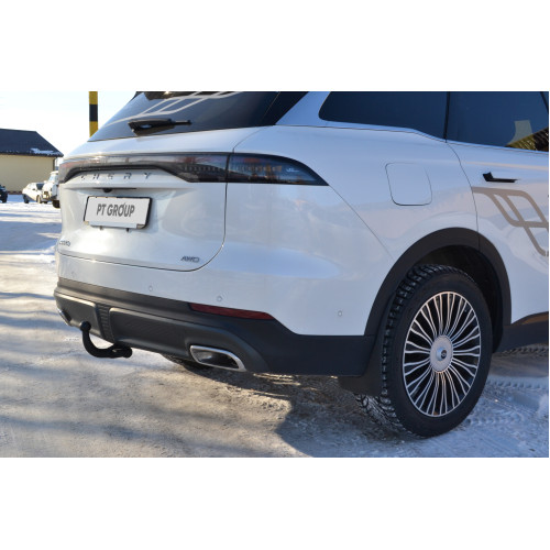 CTN-24-991422.00 PT GROUP Фаркоп на Chery Tiggo 9 2024-, Jaecoo J8 2024- без снятия и подрезки бампера. Тип шара: AV (вертикально-съемный с ключом). Нагрузки: 1000/75 кг, масса фаркопа 19 кг (без электрики в комплекте)