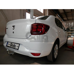 D043C GALIA Полностью оцинкованный фаркоп на Renault Logan II седан, кроме Stepway 2014-2022. Тип шара: C (горизонтальный съемный). Установка без снятия и выреза 