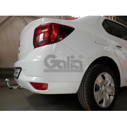 D043C GALIA Полностью оцинкованный фаркоп на Renault Logan II седан, кроме Stepway 2014-2022. Тип шара: C (горизонтальный съемный). Установка без снятия и выреза 