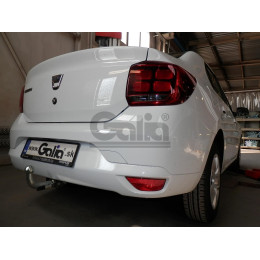 D043C GALIA Полностью оцинкованный фаркоп на Renault Logan II седан, кроме Stepway 2014-2022. Тип шара: C (горизонтальный съемный). Установка без снятия и выреза 
