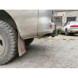 H.M17.A HALTY Фаркоп на Mitsubishi Delica 4 поколение 1994-2007 (кроме PF8W super exceed crystal lite roof long) без подрезки бампера. Тип шара: A. Нагрузки: 750/75 кг, масса фаркопа 20,