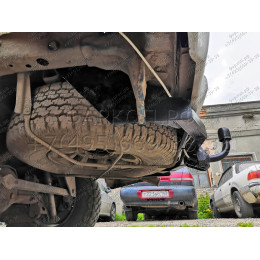 H.M17.A HALTY Фаркоп на Mitsubishi Delica 4 поколение 1994-2007 (кроме PF8W super exceed crystal lite roof long) без подрезки бампера. Тип шара: A. Нагрузки: 750/75 кг, масса фаркопа 20,