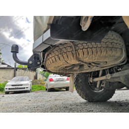 H.M17.A HALTY Фаркоп на Mitsubishi Delica 4 поколение 1994-2007 (кроме PF8W super exceed crystal lite roof long) без подрезки бампера. Тип шара: A. Нагрузки: 750/75 кг, масса фаркопа 20,