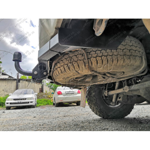 H.M17.A HALTY Фаркоп на Mitsubishi Delica 4 поколение 1994-2007 (кроме PF8W super exceed crystal lite roof long) без подрезки бампера. Тип шара: A. Нагрузки: 750/75 кг, масса фаркопа 20,8 кг