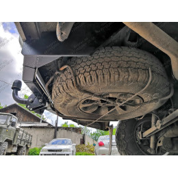 H.M17.A HALTY Фаркоп на Mitsubishi Delica 4 поколение 1994-2007 (кроме PF8W super exceed crystal lite roof long) без подрезки бампера. Тип шара: A. Нагрузки: 750/75 кг, масса фаркопа 20,