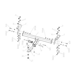 F.0211.002 BERG Фаркоп на Exeed TXL 2021-2024 (1-й рестайлинг) без снятия и подрезки бампера. Тип шара: E. Нагрузки: 1500/75 кг, масса фаркопа 19,8 кг (без электрики в