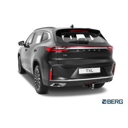 F.0211.002 BERG Фаркоп на Exeed TXL 2021-2024 (1-й рестайлинг) без снятия и подрезки бампера. Тип шара: E. Нагрузки: 1500/75 кг, масса фаркопа 19,8 кг (без электрики в