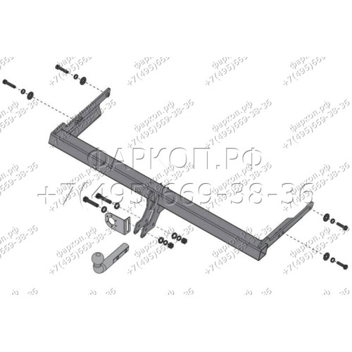 F.5111.001 BERG Фаркоп на Skoda Kodiaq 2017-2023 (необходима подрезка бампера), Volkswagen Tiguan 2016-2024 (без выреза бампера), Skoda Karoq 2017-. Тип шара: A. Нагрузки: 2000/75 кг, масса фаркопа 16 кг (без электрики в комплекте)
