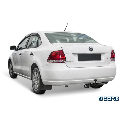 F.5112.001 BERG Фаркоп на Skoda Rapid 2014-2020, 2020-2022, Volkswagen Polo седан 2010-2020, Polo лифтбек 2020-2022. Требуется подрезка бампера. Тип шара: A. Нагрузки: 1000/75 кг, масса фаркопа 14 кг (без электрики в комплекте)