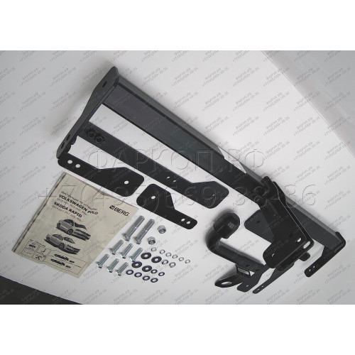 F.5112.001 BERG Фаркоп на Skoda Rapid 2014-2020, 2020-2022, Volkswagen Polo седан 2010-2020, Polo лифтбек 2020-2022. Требуется подрезка бампера. Тип шара: A. Нагрузки: 1000/75 кг, масса фаркопа 14 кг (без электрики в комплекте)