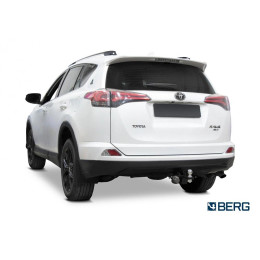 F.5711.002 BERG Фаркоп на Toyota RAV4 2013-2019. Требуется подрезка бампера. Тип шара: E. Нагрузки: 1200/75 кг, масса фаркопа 23 кг (без электрики в комплекте)