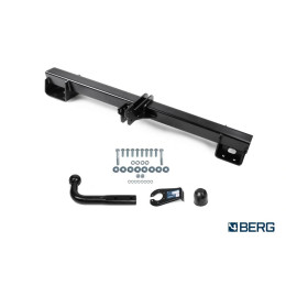 F.5813.001 BERG Фаркоп на Volkswagen Touareg 2010-2018, Audi Q7 2006-2015, Porsche Cayenne 2010-2017 без подрезки бампера. Тип шара: A. Нагрузки: 3500/100 кг, масса фаркопа 22,7 кг (без элек
