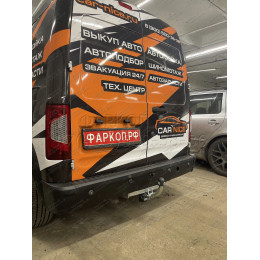 F083A GALIA Полностью оцинкованный фаркоп на Ford Tourneo Connect 2002-2014, Transit Connect 2002-2014. Тип шара: A. Установка без снятия и выреза бампера. Нагрузки: 1200/75 кг,