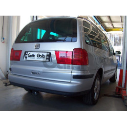 F104A GALIA Полностью оцинкованный фаркоп на Ford Galaxy 2000-2006, SEAT Alhambra 2000-2010, Volkswagen Sharan 2000-2010 2WD/4WD. Подрозетник убирается за бампер. Тип шара: A. Без выре
