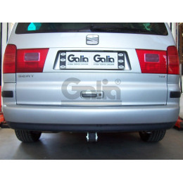F104A GALIA Полностью оцинкованный фаркоп на Ford Galaxy 2000-2006, SEAT Alhambra 2000-2010, Volkswagen Sharan 2000-2010 2WD/4WD. Подрозетник убирается за бампер. Тип шара: A. Без выре