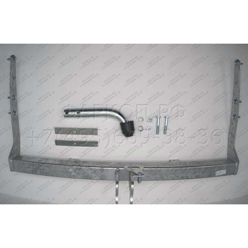 F104A GALIA Полностью оцинкованный фаркоп на Ford Galaxy 2000-2006, SEAT Alhambra 2000-2010, Volkswagen Sharan 2000-2010 2WD/4WD. Подрозетник убирается за бампер. Тип шара: A. Без выреза бампера. Нагрузки: 2000/85 кг, масса фаркопа 16,42 кг