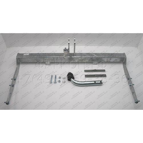 F104A GALIA Полностью оцинкованный фаркоп на Ford Galaxy 2000-2006, SEAT Alhambra 2000-2010, Volkswagen Sharan 2000-2010 2WD/4WD. Подрозетник убирается за бампер. Тип шара: A. Без выреза бампера. Нагрузки: 2000/85 кг, масса фаркопа 16,42 кг