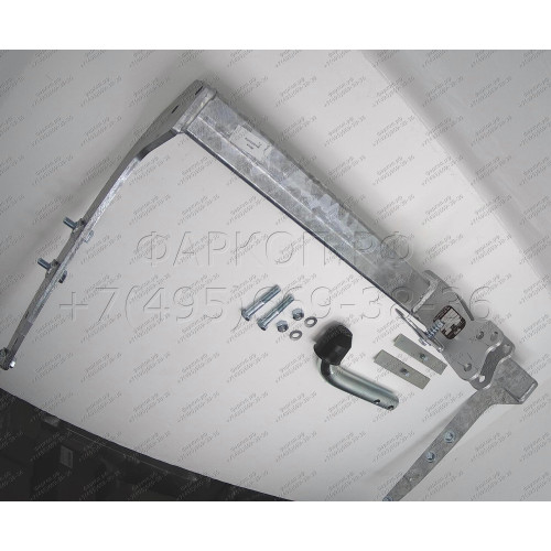 F104A GALIA Полностью оцинкованный фаркоп на Ford Galaxy 2000-2006, SEAT Alhambra 2000-2010, Volkswagen Sharan 2000-2010 2WD/4WD. Подрозетник убирается за бампер. Тип шара: A. Без выреза бампера. Нагрузки: 2000/85 кг, масса фаркопа 16,42 кг