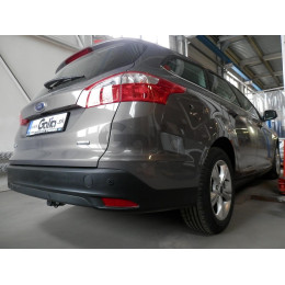 F119C GALIA Полностью оцинкованный фаркоп на Ford Focus III универсал 2011-2018. Подрозетник убирается за бампер. Тип шара: C (горизонтальный съемный). Без в