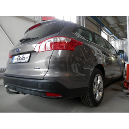 F119C GALIA Полностью оцинкованный фаркоп на Ford Focus III универсал 2011-2018. Подрозетник убирается за бампер. Тип шара: C (горизонтальный съемный). Без в