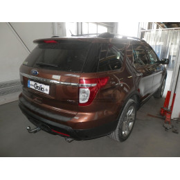 F123A GALIA Полностью оцинкованный фаркоп на Ford Explorer 2011-2015 (без подрезки бампера), Ford Explorer 2015-2020 (минимальная подрезка бампера). Подрозетник убира