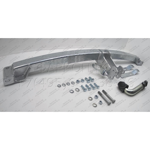 F123A GALIA Полностью оцинкованный фаркоп на Ford Explorer 2011-2015 (без подрезки бампера), Ford Explorer 2015-2020 (минимальная подрезка бампера). Подрозетник убирается за бампер. Тип шара: A. Нагрузки: 2400/130 кг, масса фаркопа 19,62 кг
