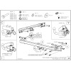 F140V GALIA Полностью оцинкованный фаркоп на Ford Tourneo Custom 2023-, Ford Transit Custom 2023-, VW Transporter T7 2024-. Тип шара: AV (вертикальное быстросъемное крепление шара на ключе). Установка без выреза бампера. Нагрузки: 2800/140 кг, масса фарко