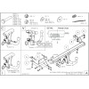 F141A GALIA Полностью оцинкованный фаркоп на FIAT Panda 2012-2022 (4WD), FIAT Panda Cross 2012-2022 (4WD). Подрозетник убирается за бампер. Тип шара: A. Невидимый вырез бампера. Нагрузки: 1200/70 кг, масса фаркопа 14,52 кг