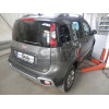 F141A GALIA Полностью оцинкованный фаркоп на FIAT Panda 2012-2022 (4WD), FIAT Panda Cross 2012-2022 (4WD). Подрозетник убирается за бампер. Тип шара: A. Невидимый вырез бампера. Нагрузки: 1200/70 кг, масса фаркопа 14,52 кг