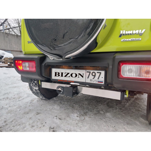 FA 0350-E Бизон Фаркоп на Suzuki Jimny 2018- без подрезки бампера. Тип шара: E (легкосъемный шар под квадрат). Нагрузки: 1800/130 кг. Не комплектуется электрикой