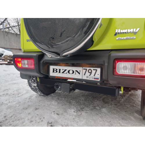 FA 0350-E Бизон Фаркоп на Suzuki Jimny 2018- без подрезки бампера. Тип шара: E (легкосъемный шар под квадрат). Нагрузки: 1800/130 кг. Не комплектуется электрикой