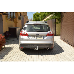 FFO-11-991528.00 PT GROUP Полностью оцинкованный фаркоп на Ford Focus 3 универсал 2011-2019 без выреза бампера. Тип шара: A. Нагрузки: 2000/75 кг, масса фаркопа 17 кг (б