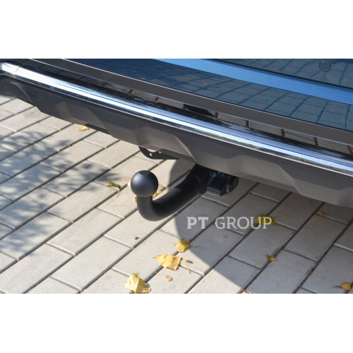 GMN-21-991422.00 PT GROUP Фаркоп на Geely Monjaro 2022-. Необходима подрезка бампера. Тип шара: AV (вертикально-съемный с ключом). Нагрузки: 1250/75 кг, масса фаркопа 20 кг (без электрики в комплекте)