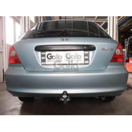 H012C GALIA Полностью оцинкованный фаркоп на Honda Civic хетчбек 5 дверей 2000-2003. Тип шара: C (горизонтальный съемный). Невидимый вырез бампера. Нагрузки