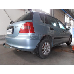 H012C GALIA Полностью оцинкованный фаркоп на Honda Civic хетчбек 5 дверей 2000-2003. Тип шара: C (горизонтальный съемный). Невидимый вырез бампера. Нагрузки
