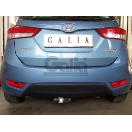 H084C GALIA Полностью оцинкованный фаркоп на Hyundai ix20 2010-2019. Тип шара: C (горизонтальный съемный). Невидимый вырез бампера. Нагрузки: 1300/75 кг, масса ф