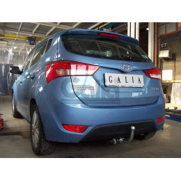 H084C GALIA Полностью оцинкованный фаркоп на Hyundai ix20 2010-2019. Тип шара: C (горизонтальный съемный). Невидимый вырез бампера. Нагрузки: 1300/75 кг, масса ф