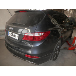 H094A GALIA Полностью оцинкованный фаркоп на Hyundai Grand Santa Fe 2014-2018. Подрозетник убирается за бампер. Тип шара: A. Невидимый вырез бампера. Нагрузки: 25