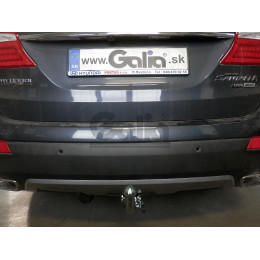 H094A GALIA Полностью оцинкованный фаркоп на Hyundai Grand Santa Fe 2014-2018. Подрозетник убирается за бампер. Тип шара: A. Невидимый вырез бампера. Нагрузки: 25
