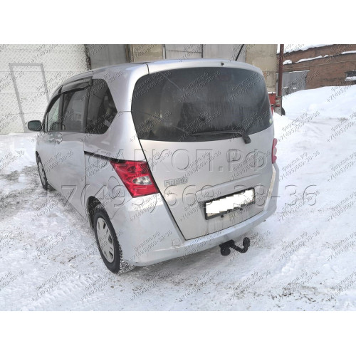 H.H04.A HALTY Фаркоп на Honda Freed 2WD/4WD 5/7 мест 2008-2016, Honda Freed Spyke 2WD/4WD 2010-2016, кроме Hybrid без подрезки бампера. Тип шара: A. Нагрузки: 750/50 кг, масса фаркопа 13,4 кг