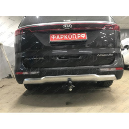 TCU00181 ТСС Фаркоп на Kia Carnival 2021-. Требуется подрезка бампера. Тип шара: E (шаровый узел под американский квадрат). Нагрузки: 1500/100 кг
