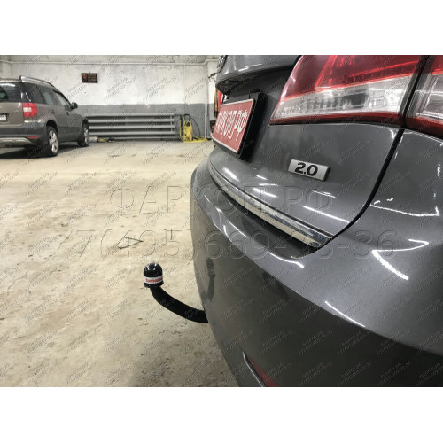 4262-A ORIS Фаркоп на Hyundai i40 седан 2011-2019. Необходима подрезка бампера. Тип шара: A. Нагрузки: 1800/80 кг, масса фаркопа 16,5 кг (без электрики в комплекте)