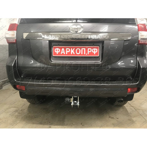 T065C GALIA Полностью оцинкованный фаркоп на Toyota Land Cruiser Prado J120 2003-2009, J150 2009-2023, Lexus GX 470 2003-2009, GX 460 2009-2023. Тип шара: C (горизонтальный съемный). Невидимый вырез бампера. Нагрузки: 3000/120 кг, масса фаркопа 6,97 кг
