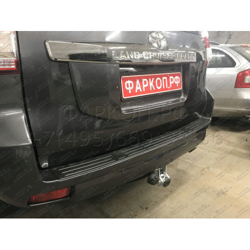 T065C GALIA Полностью оцинкованный фаркоп на Toyota Land Cruiser Prado J120 2003-2009, J150 2009-2023, Lexus GX 470 2003-2009, GX 460 2009-2023. Тип шара: C (горизонтальный съемный). Невидимый вырез бампера. Нагрузки: 3000/120 кг, масса фаркопа 6,97 кг