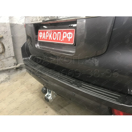 T065C GALIA Полностью оцинкованный фаркоп на Toyota Land Cruiser Prado J120 2003-2009, J150 2009-2023, Lexus GX 470 2003-2009, GX 460 2009-2023. Тип шара: C (горизонтальный съемный). Невидимый вырез бампера. Нагрузки: 3000/120 кг, масса фаркопа 6,97 кг