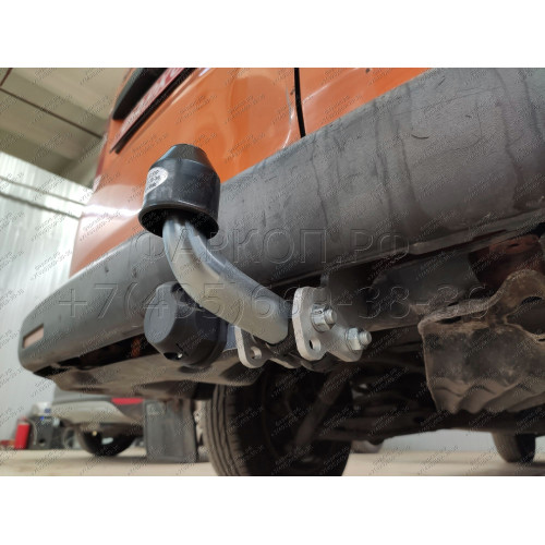V064A GALIA Полностью оцинкованный фаркоп на Volkswagen Transporter / Caravelle / Multivan T5 2003-2015, T6 2015-2024, включая 4WD, включая модели с парктрониками. Тип шара: A. Без выреза бампера. Нагрузки: 2800/120 кг, масса фаркопа 14,62 кг